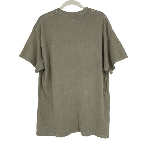 Officially Licensed Nirvana Nevermind Smiley Grunge Tee Beige Acid Wash XL - Picture 2 of 6